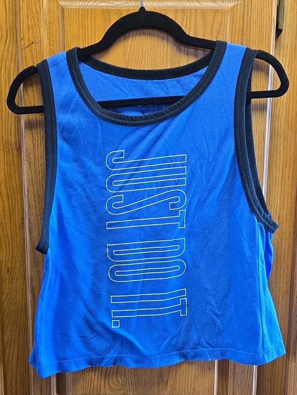 Nike Blue Tank Top with Black Trim and Vertical 